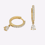 Eni Pear Hoops - עגילי חישוק טיפה