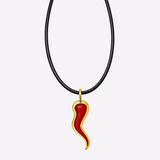 Flame Necklace  - צ׳ילי אדום על חוט קולר