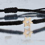 Blue -  צמיד מגן דוד זהב משובץ 3 ויהלומים