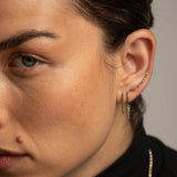 Emmy - עגיל מטפס דק יהלומים שחורים