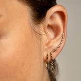 Emmy - עגיל מטפס דק יהלומים שחורים